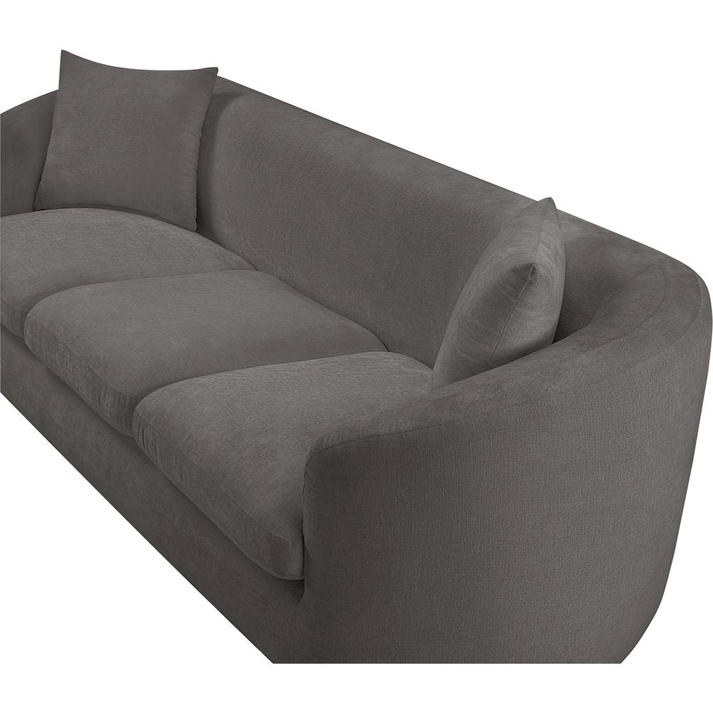 Penelope Grey Chenille Fabric Sofa