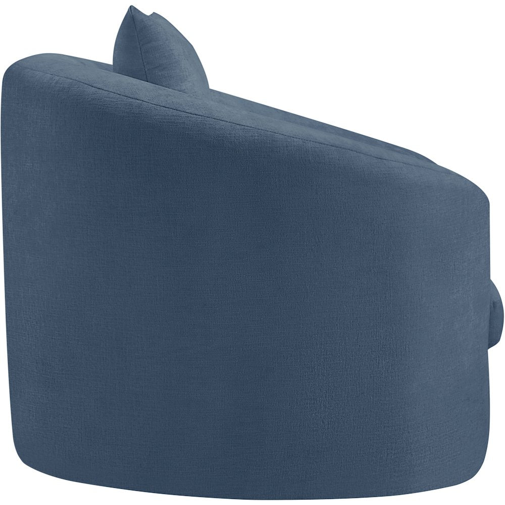 Penelope Light Blue Chenille Fabric Chair