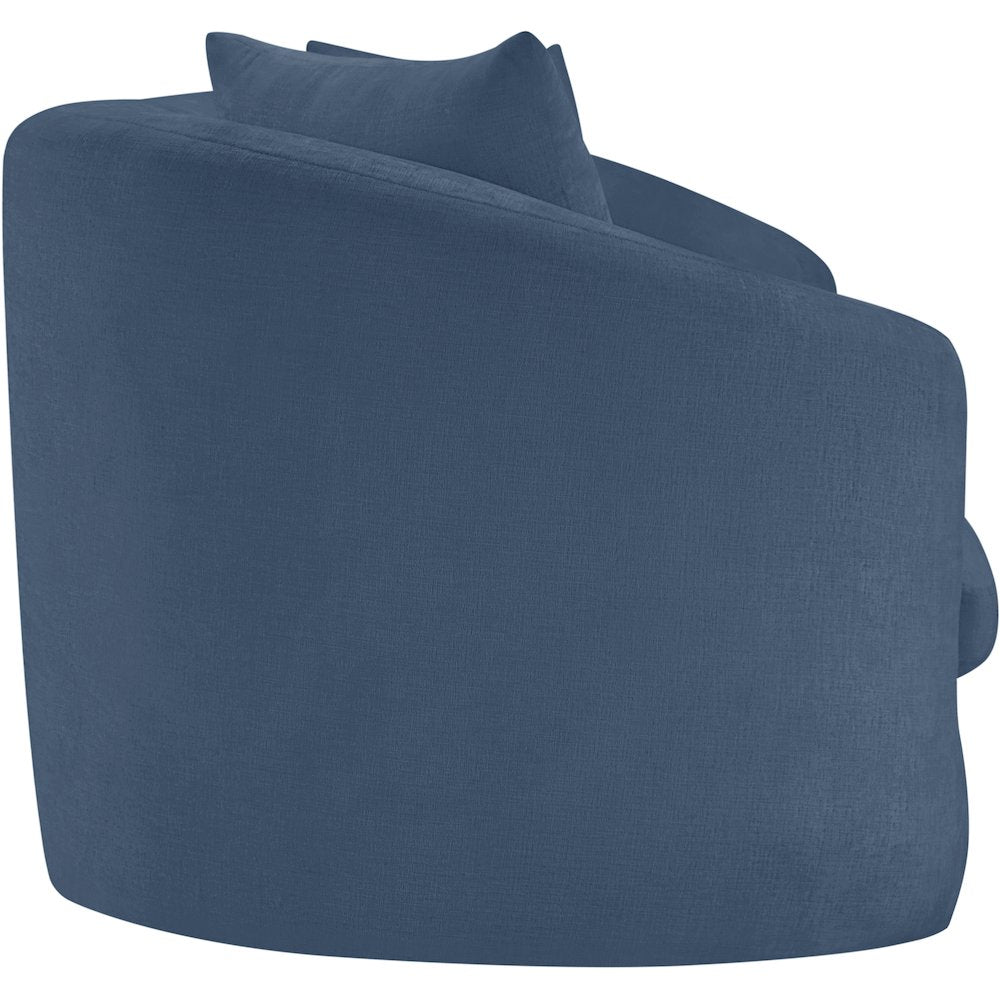 Penelope Light Blue Chenille Fabric Sofa
