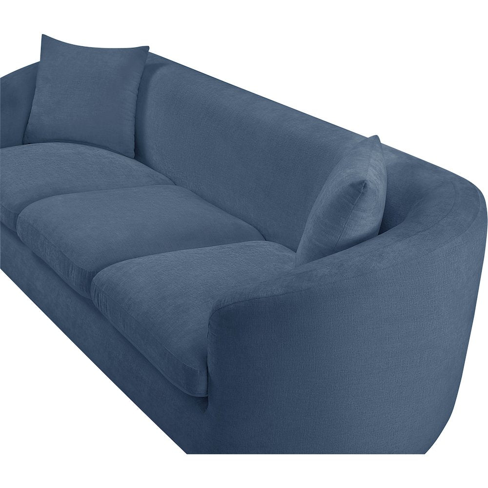 Penelope Light Blue Chenille Fabric Sofa