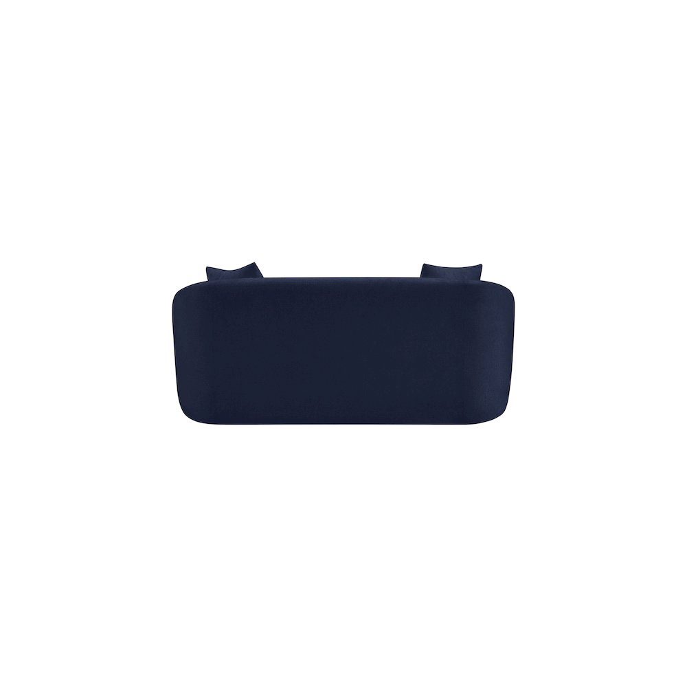 Penelope Navy Chenille Fabric Loveseat