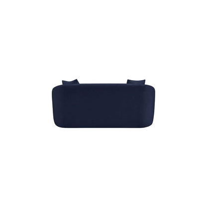 Penelope Navy Chenille Fabric Loveseat