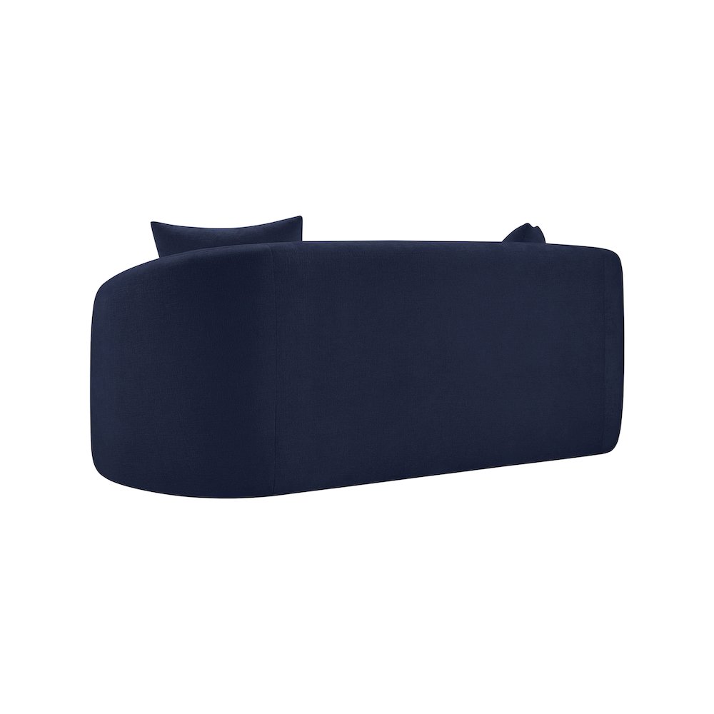 Penelope Navy Chenille Fabric Loveseat