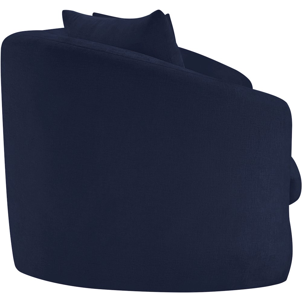 Penelope Navy Chenille Fabric Sofa