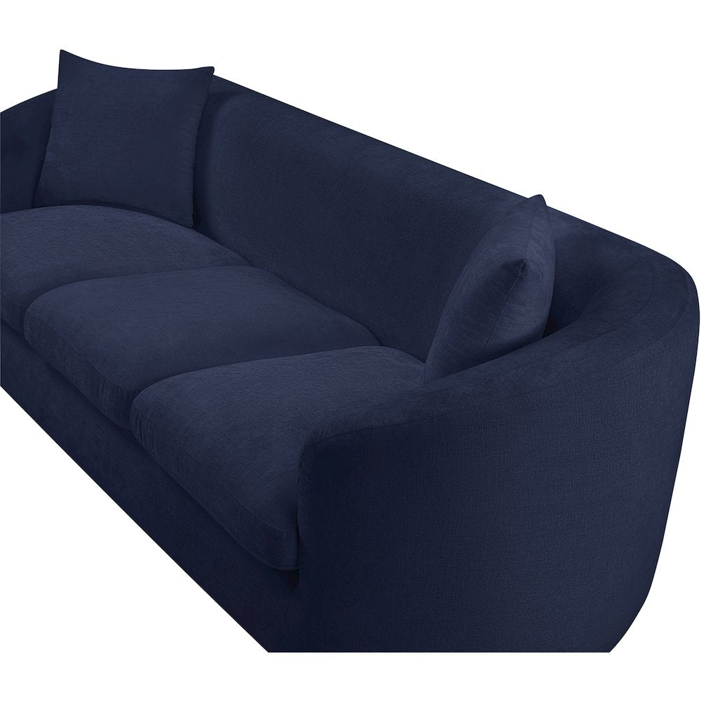 Penelope Navy Chenille Fabric Sofa