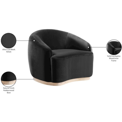 Gustavo Black Velvet Upholstered Chair