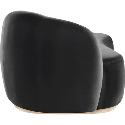 Gustavo Black Velvet Upholstered Chaise
