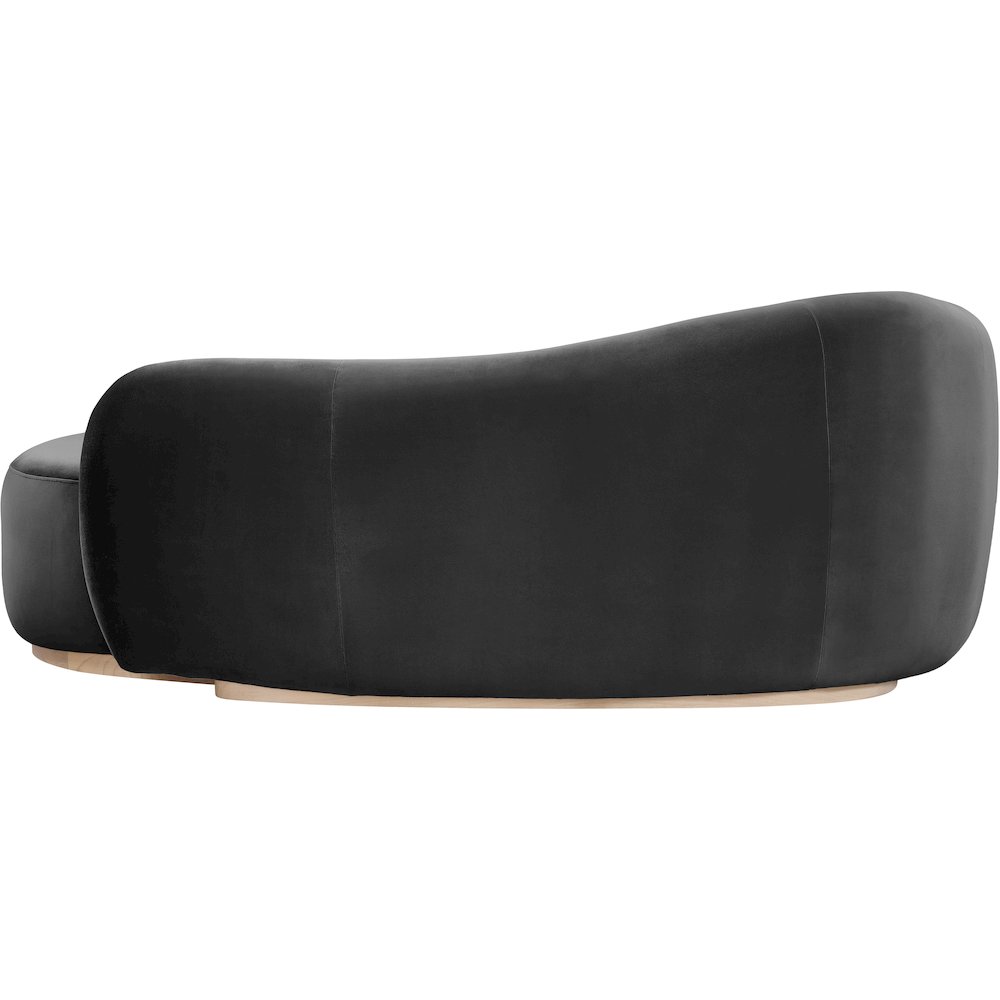 Gustavo Black Velvet Upholstered Chaise