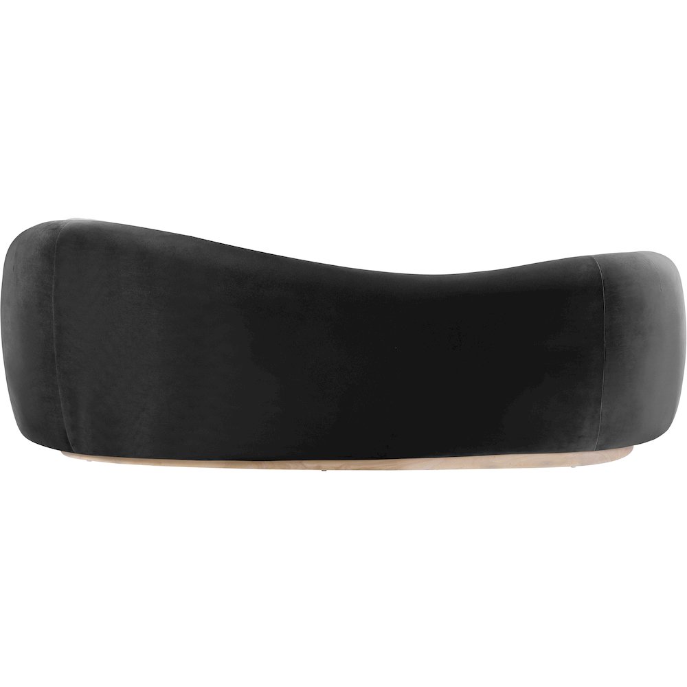 Gustavo 92.5" Black Velvet Upholstered Sofa