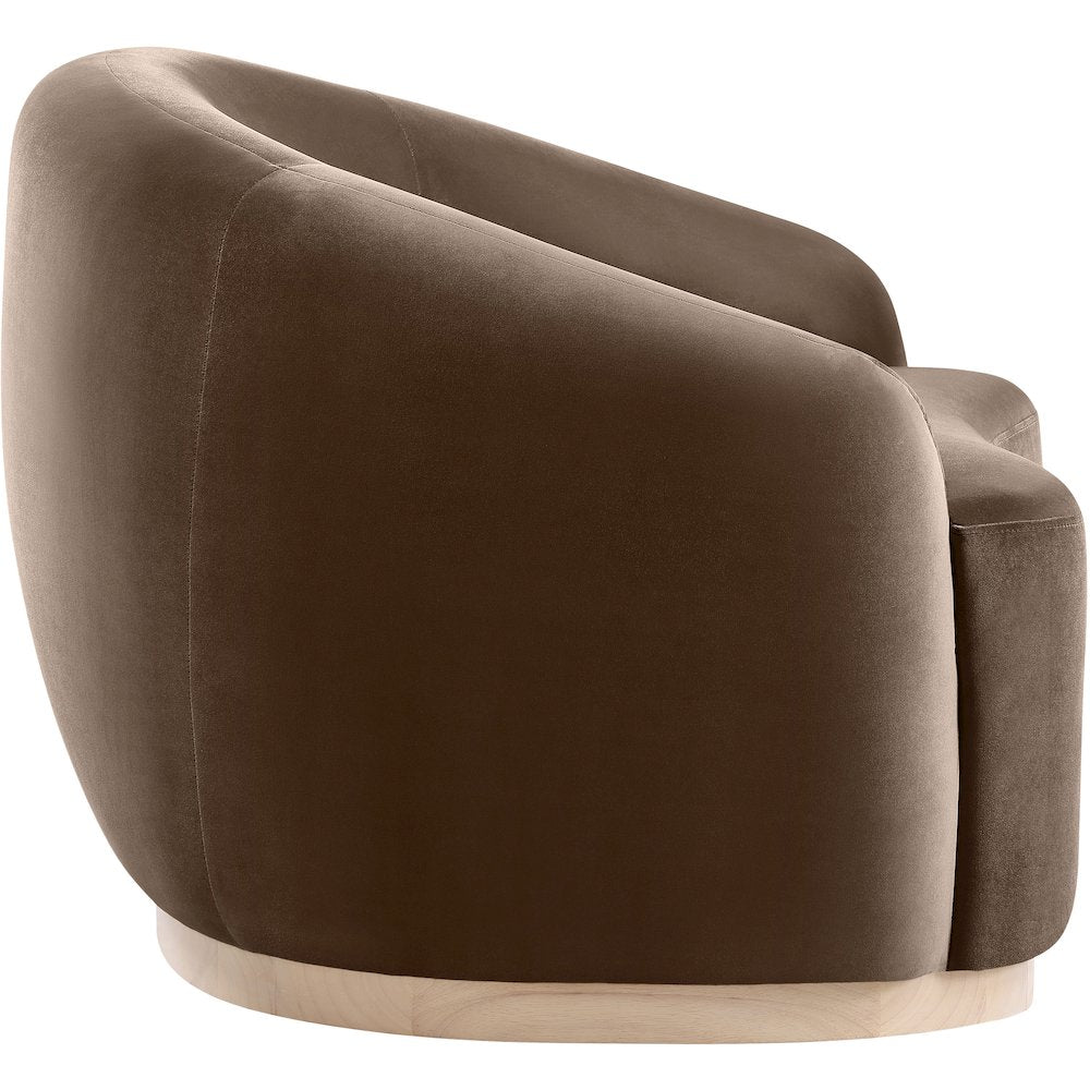 Gustavo Brown Velvet Upholstered Chair