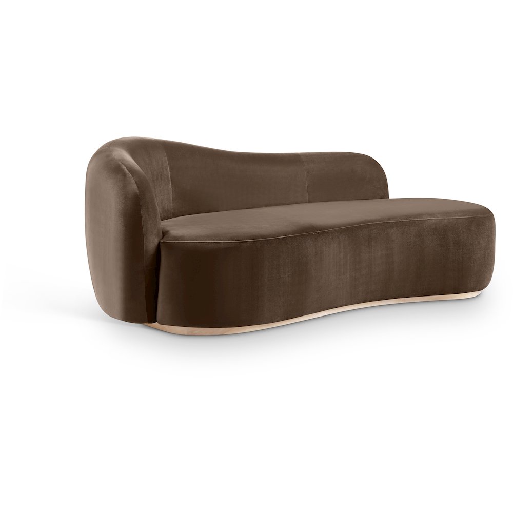 Gustavo Brown Velvet Upholstered Chaise