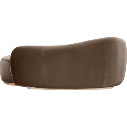 Gustavo Brown Velvet Upholstered Chaise