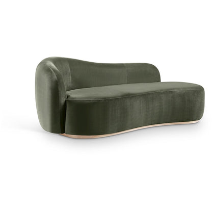 Gustavo Green Velvet Upholstered Chaise
