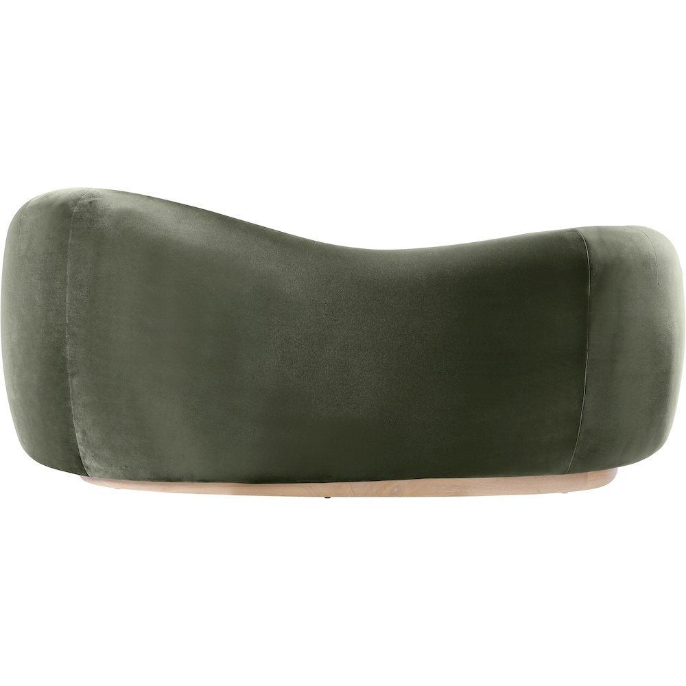 Gustavo 72.5" Green Velvet Upholstered Loveseat