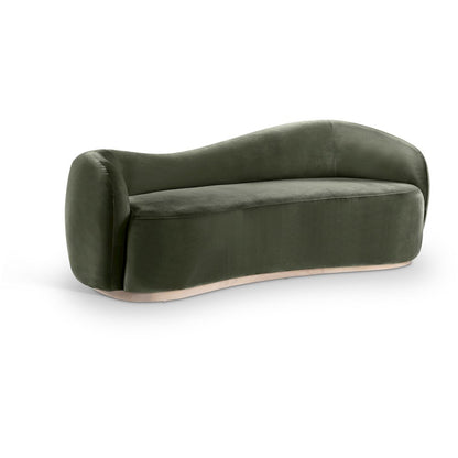Gustavo 92.5" Green Velvet Upholstered Sofa