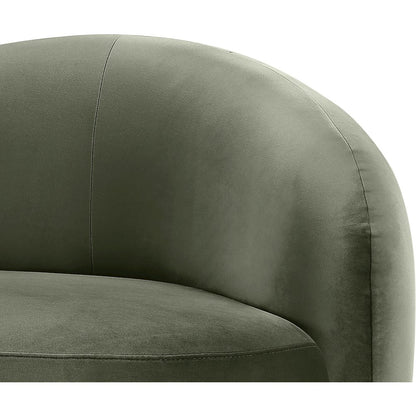 Gustavo 92.5" Green Velvet Upholstered Sofa