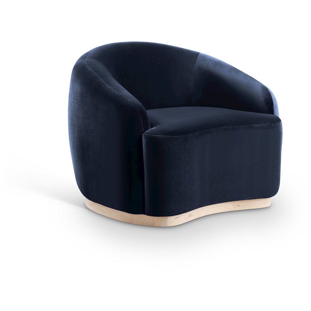 Gustavo Navy Velvet Upholstered Chair