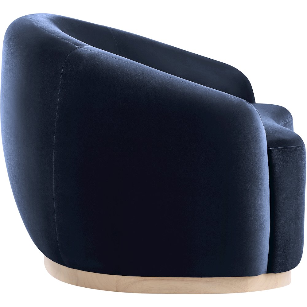 Gustavo Navy Velvet Upholstered Chair