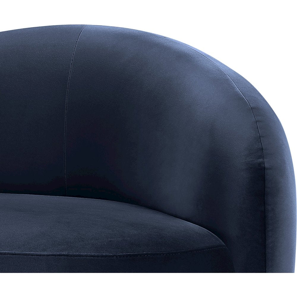 Gustavo Navy Velvet Upholstered Chair
