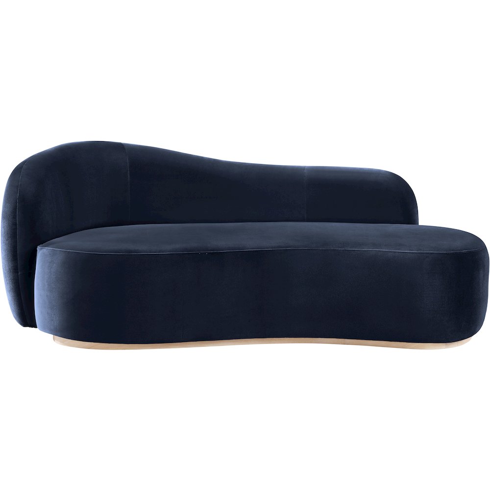 Gustavo Navy Velvet Upholstered Chaise