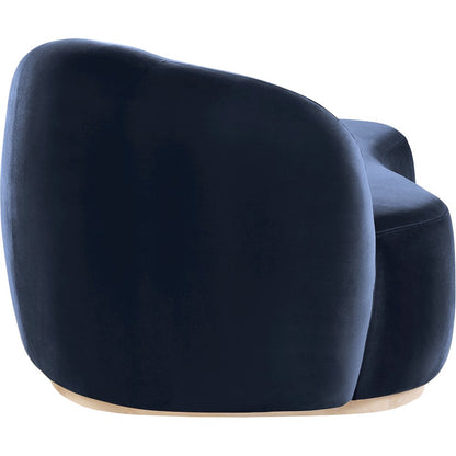 Gustavo Navy Velvet Upholstered Chaise