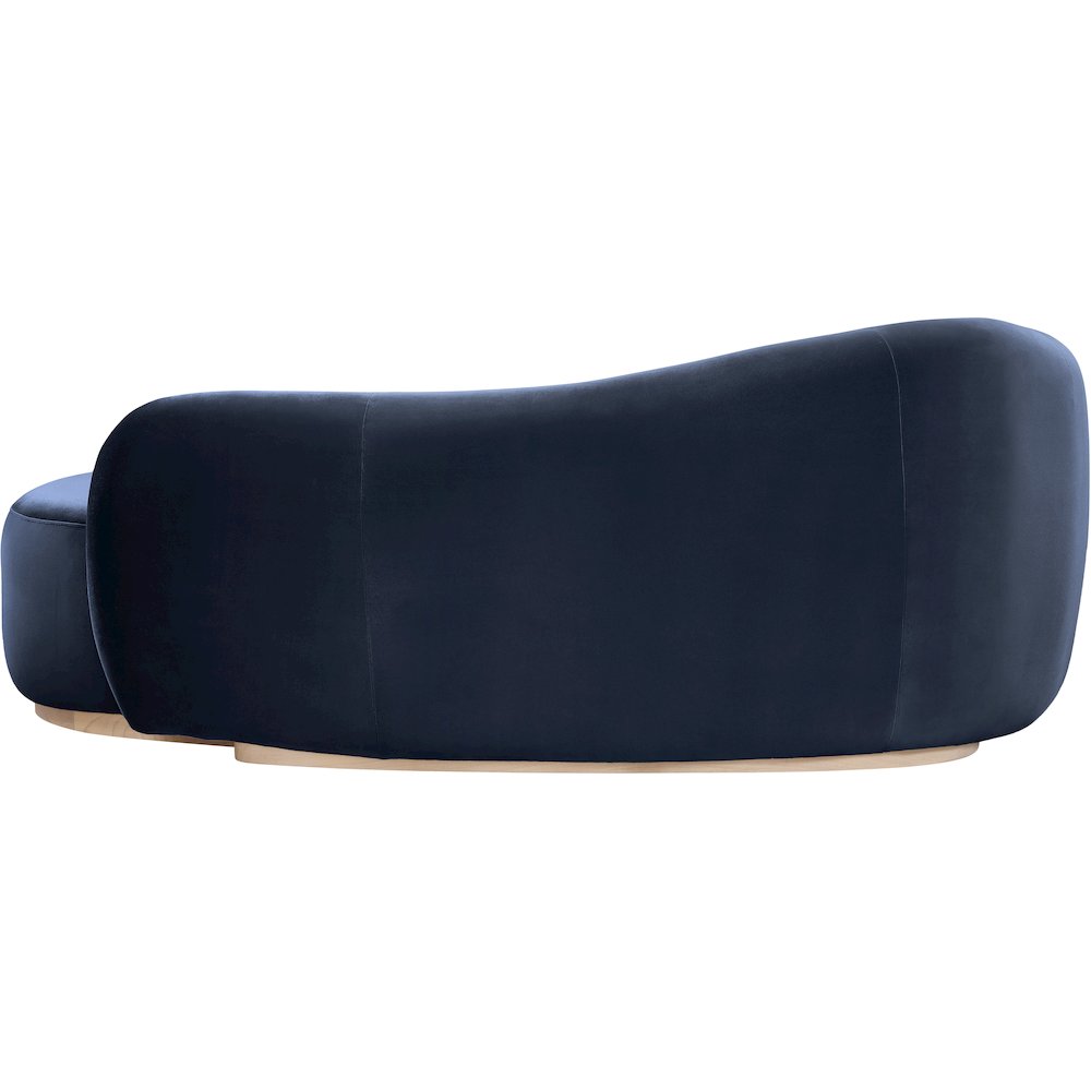 Gustavo Navy Velvet Upholstered Chaise