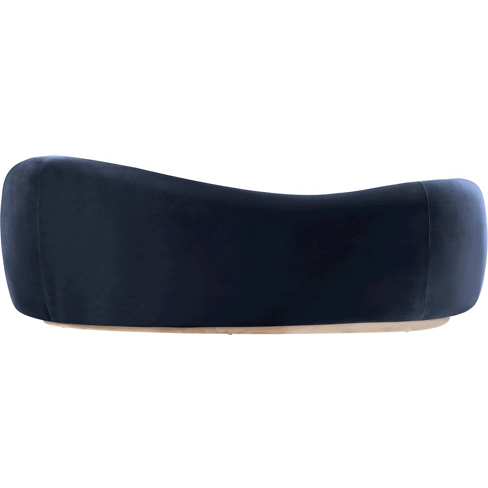 Gustavo 92.5" Navy Velvet Upholstered Sofa