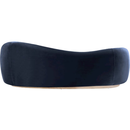 Gustavo 92.5" Navy Velvet Upholstered Sofa