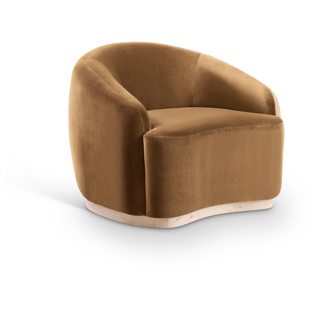 Gustavo Saddle Velvet Upholstered Chair