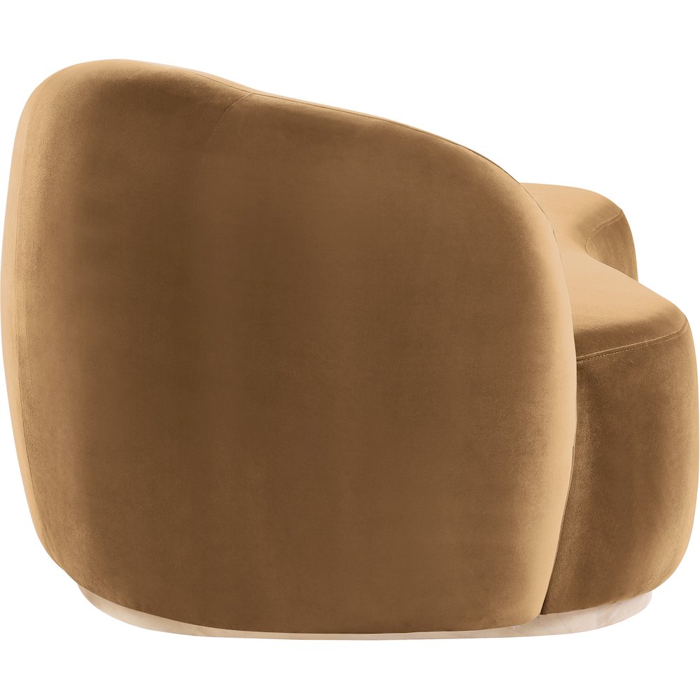 Gustavo Saddle Velvet Upholstered Chaise