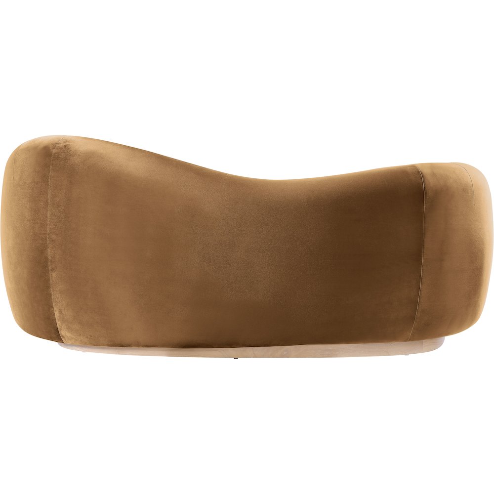 Gustavo 72.5" Saddle Velvet Upholstered Loveseat