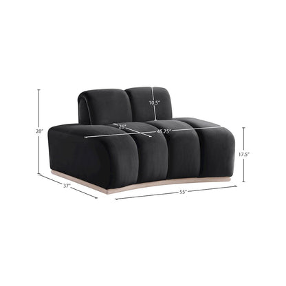 Jace Black Velvet Chair