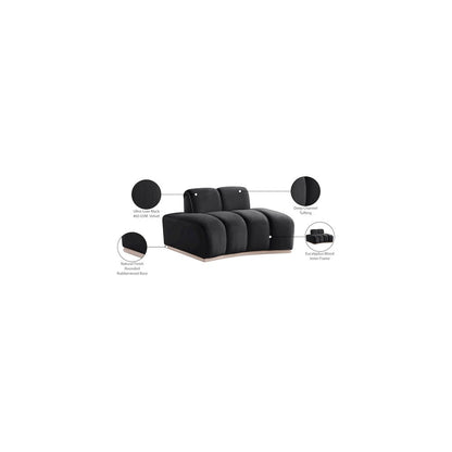 Jace Black Velvet Chair