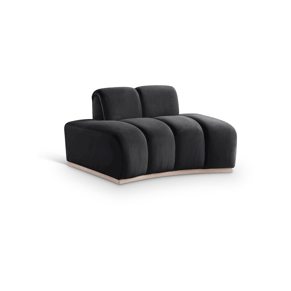 Jace Black Velvet Chair