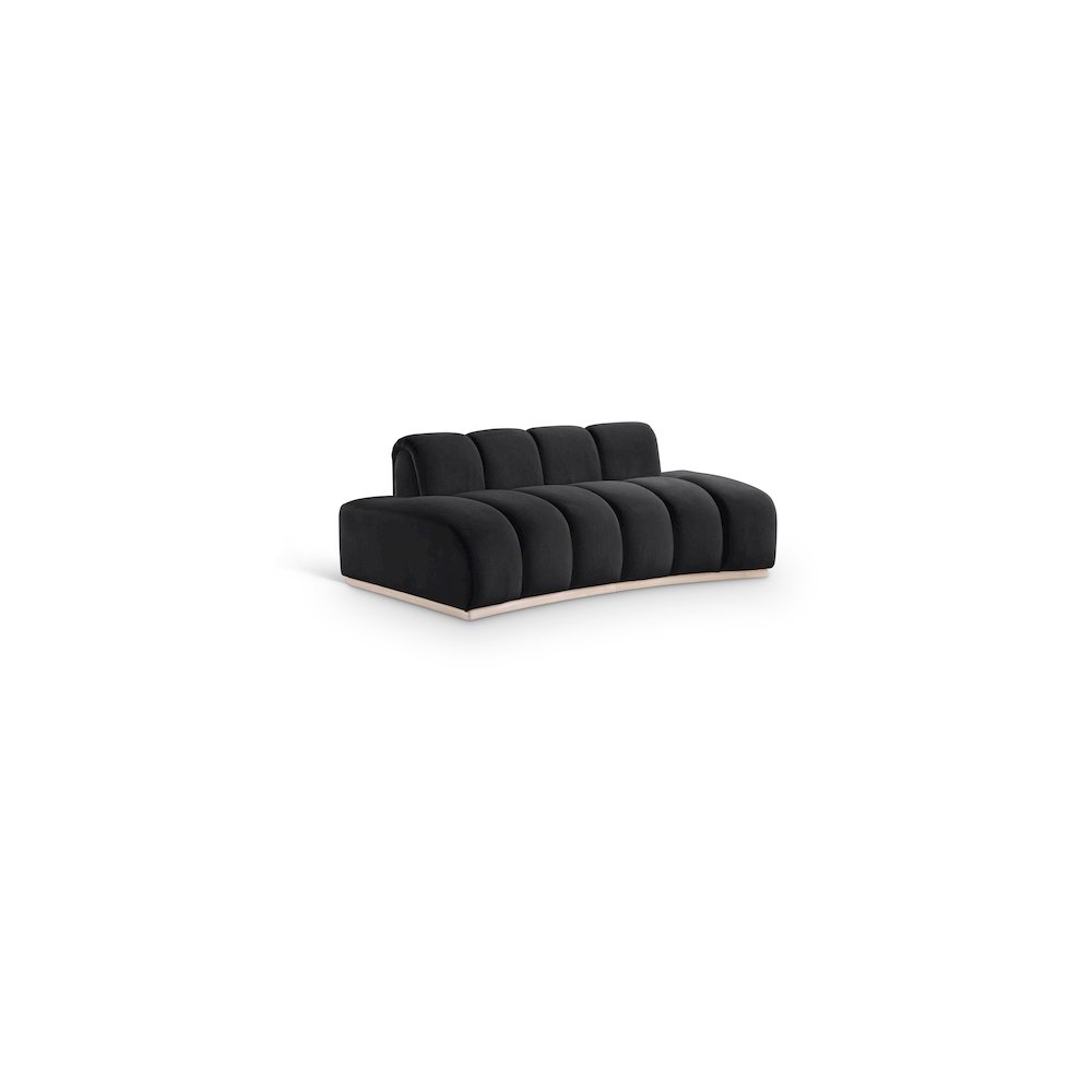 Jace Black Velvet Loveseat