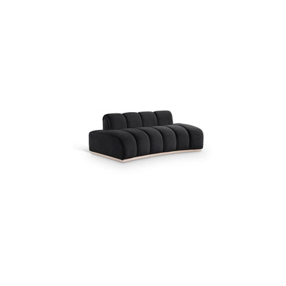 Jace Black Velvet Loveseat