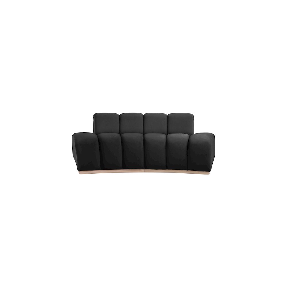 Jace Black Velvet Loveseat