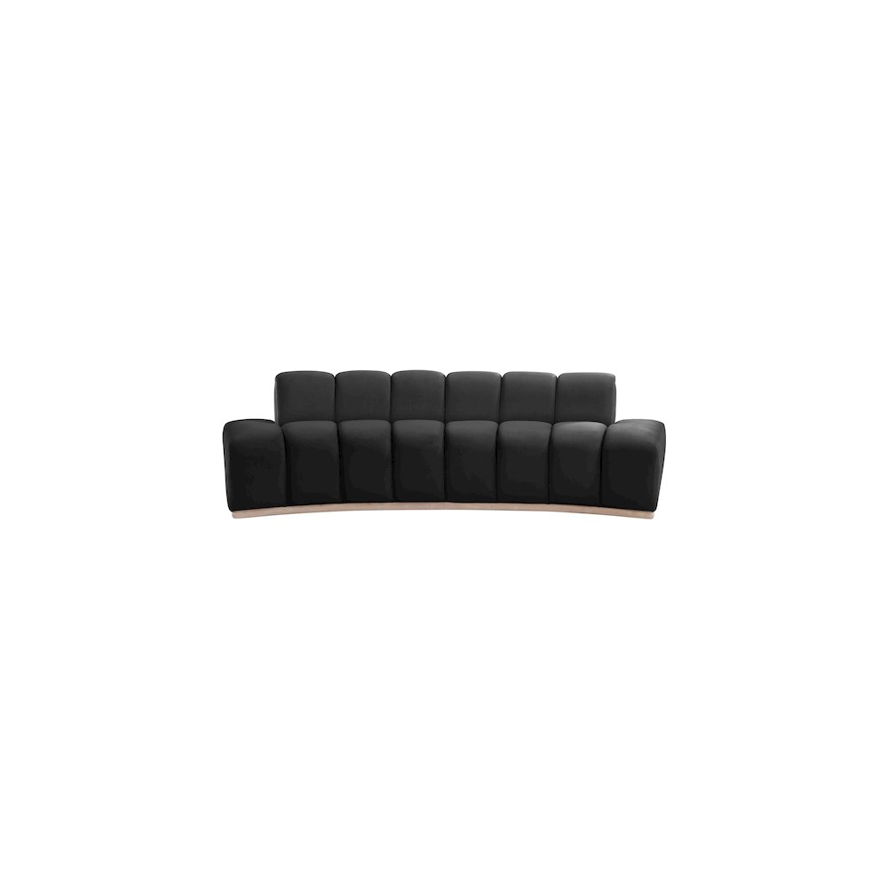 Jace Black Velvet Sofa