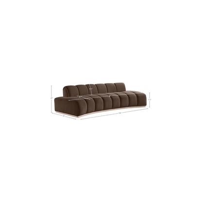 Jace Brown Velvet Sofa