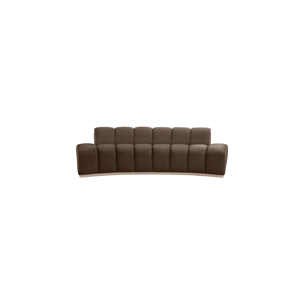 Jace Brown Velvet Sofa