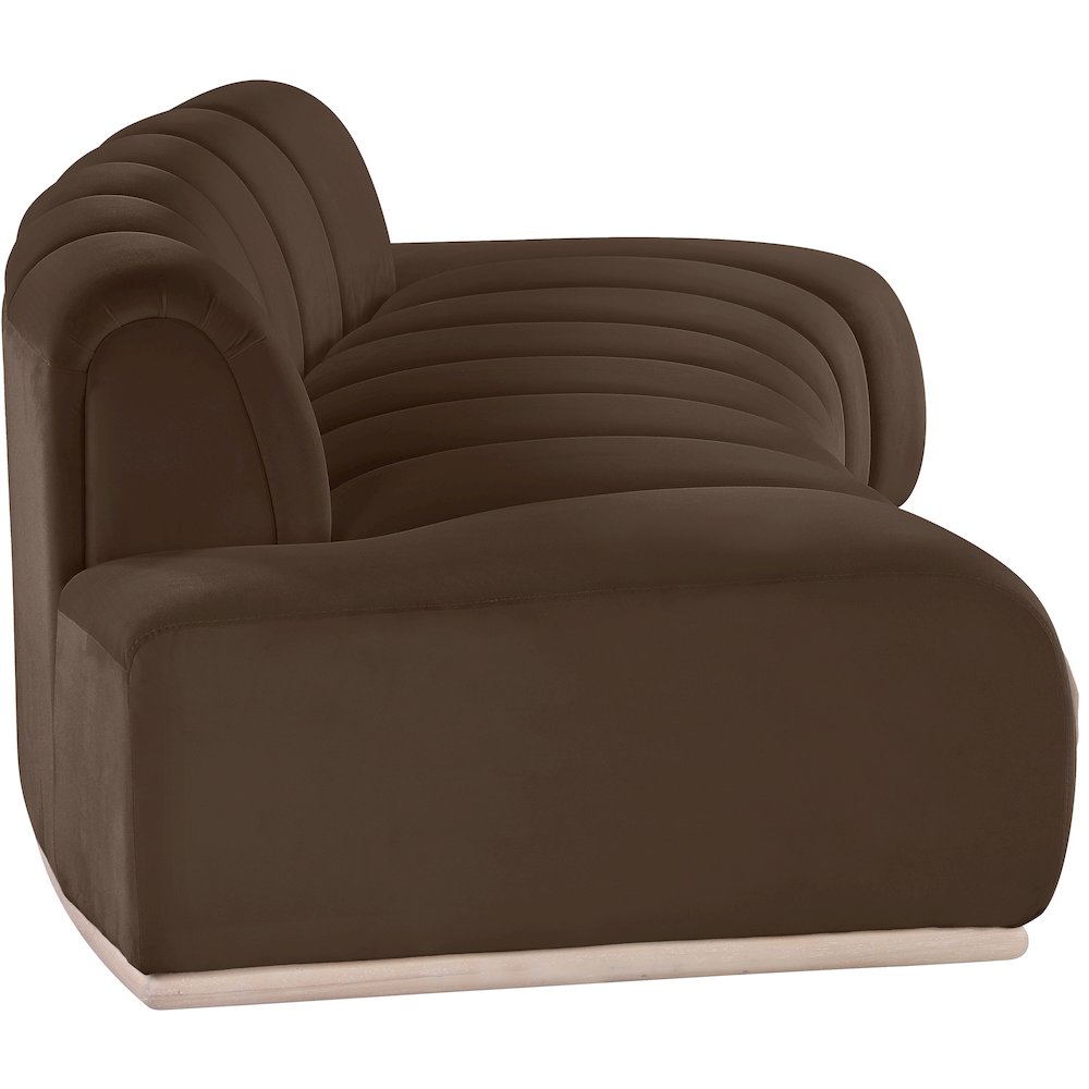 Jace Brown Velvet Sofa