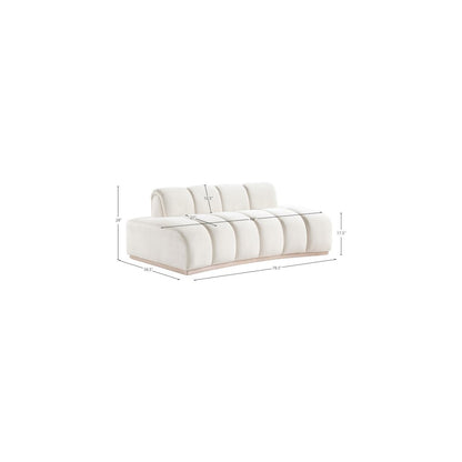 Jace Cream Velvet Loveseat