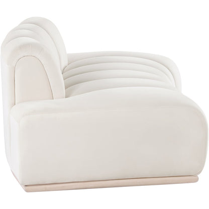 Jace Cream Velvet Loveseat