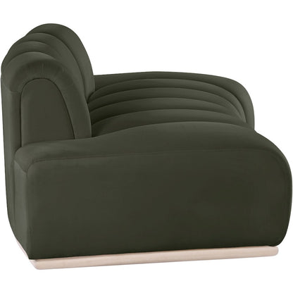 Jace Green Velvet Loveseat