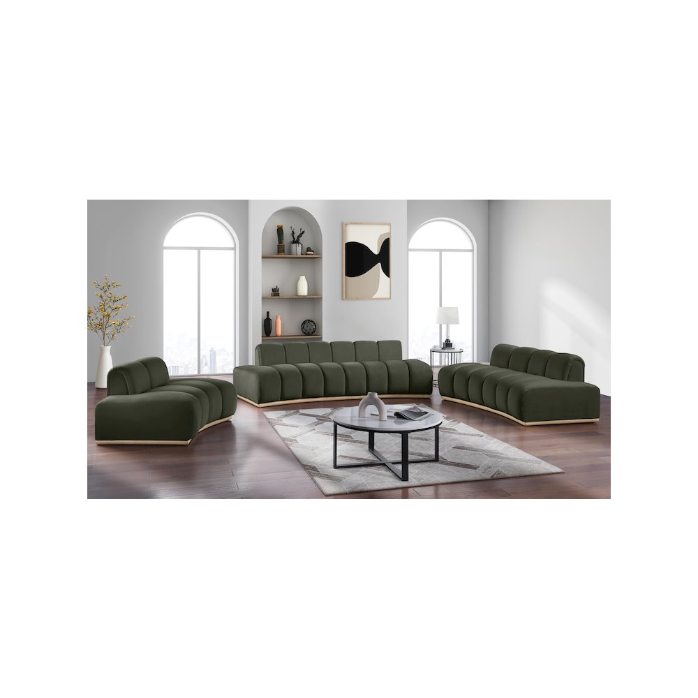 Jace Green Velvet Loveseat