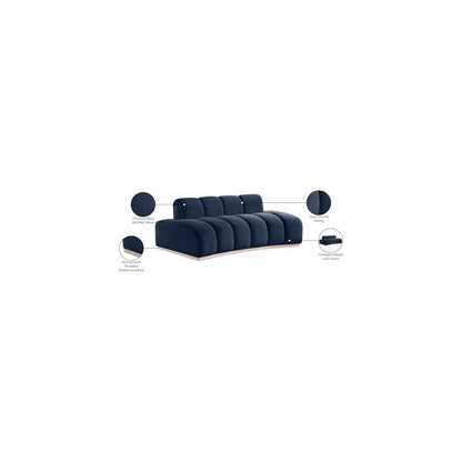Jace Navy Velvet Loveseat