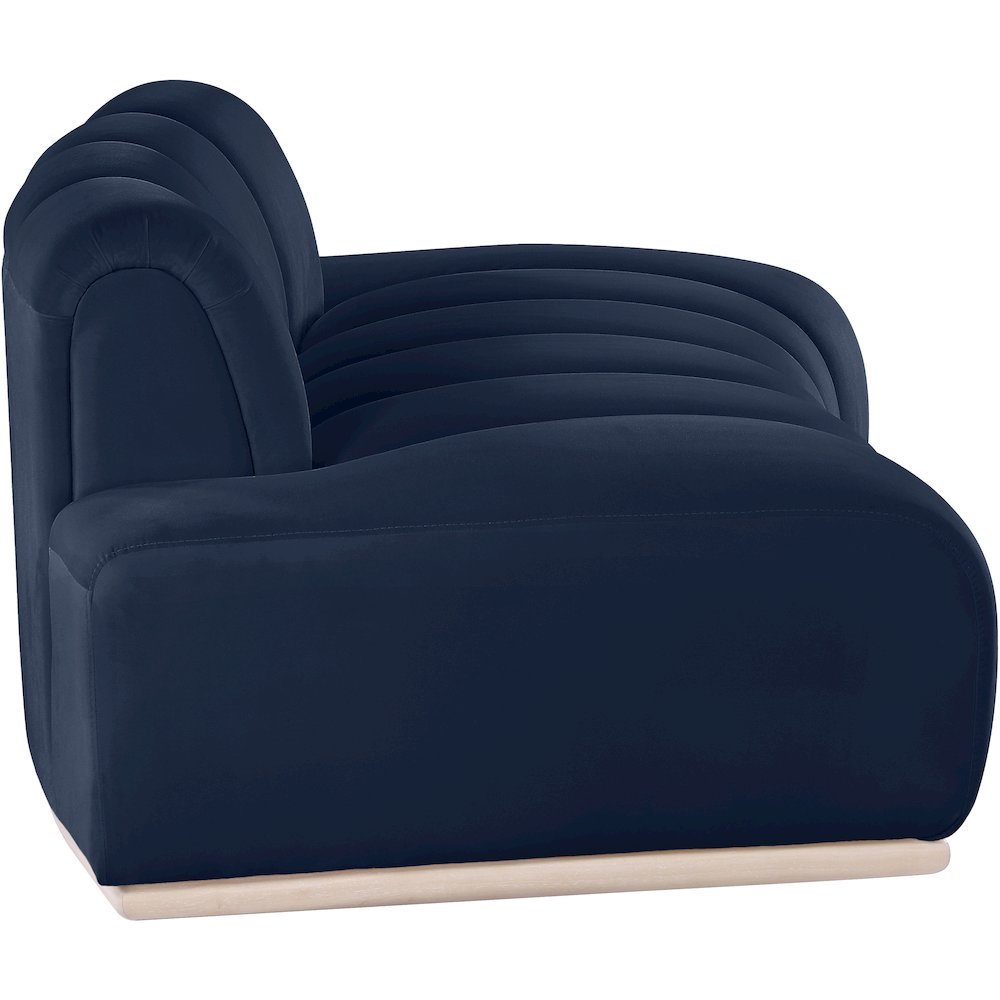 Jace Navy Velvet Loveseat