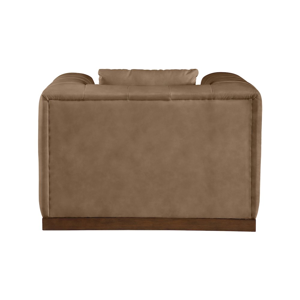 Mallina Brown Vegan Leather Chair