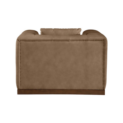 Mallina Brown Vegan Leather Chair