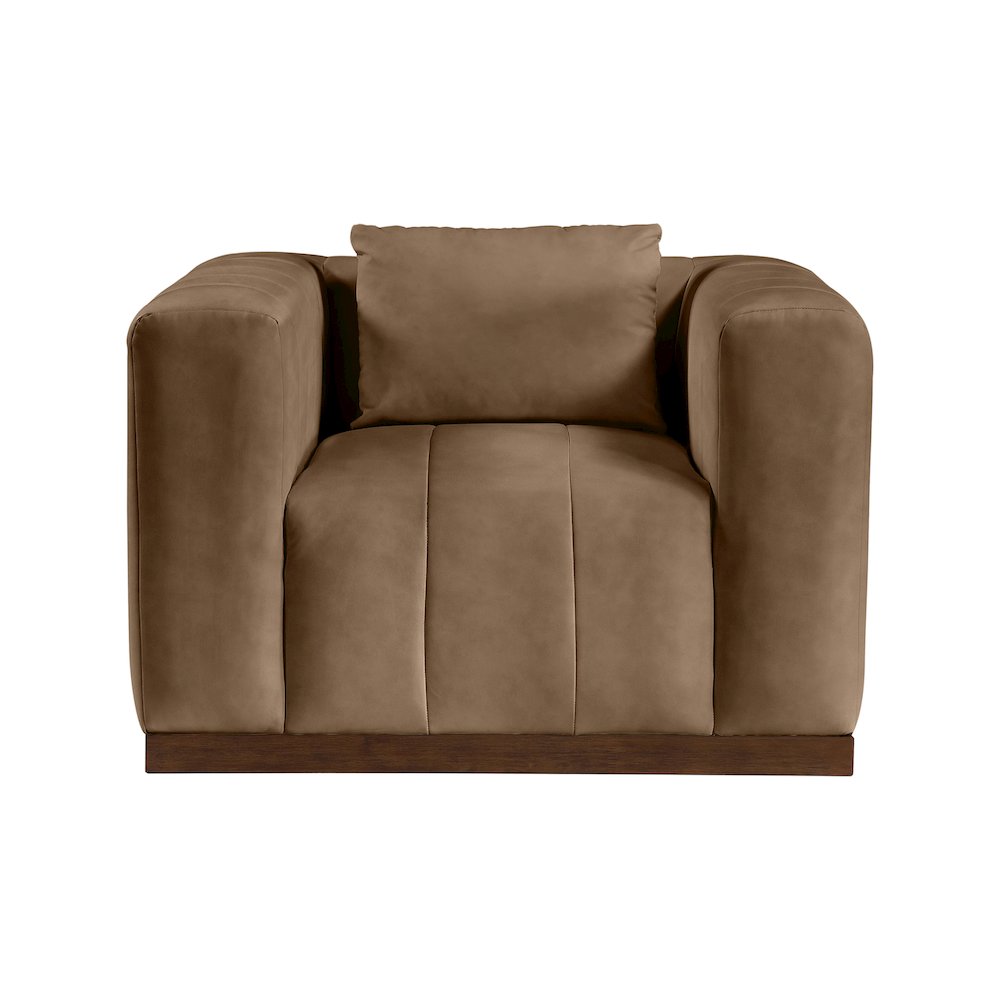 Mallina Brown Vegan Leather Chair